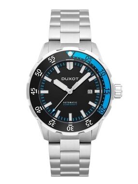 Duxot Automatic Black Round Dial Men’s 44mm Stainless Steel Watch DX-2035-33